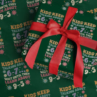 Kids Keep Talking About 6-7 Meme Wrapping Paper Roll Funny Teacher 9-5 Humor - Wonder Print Shop
