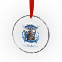 Kilt Because When God Looks Down He Knows To Be Proud And When The Devil Looks Up He Knows To Be Afraid Crystal Glass Ornament - Wonder Print Shop