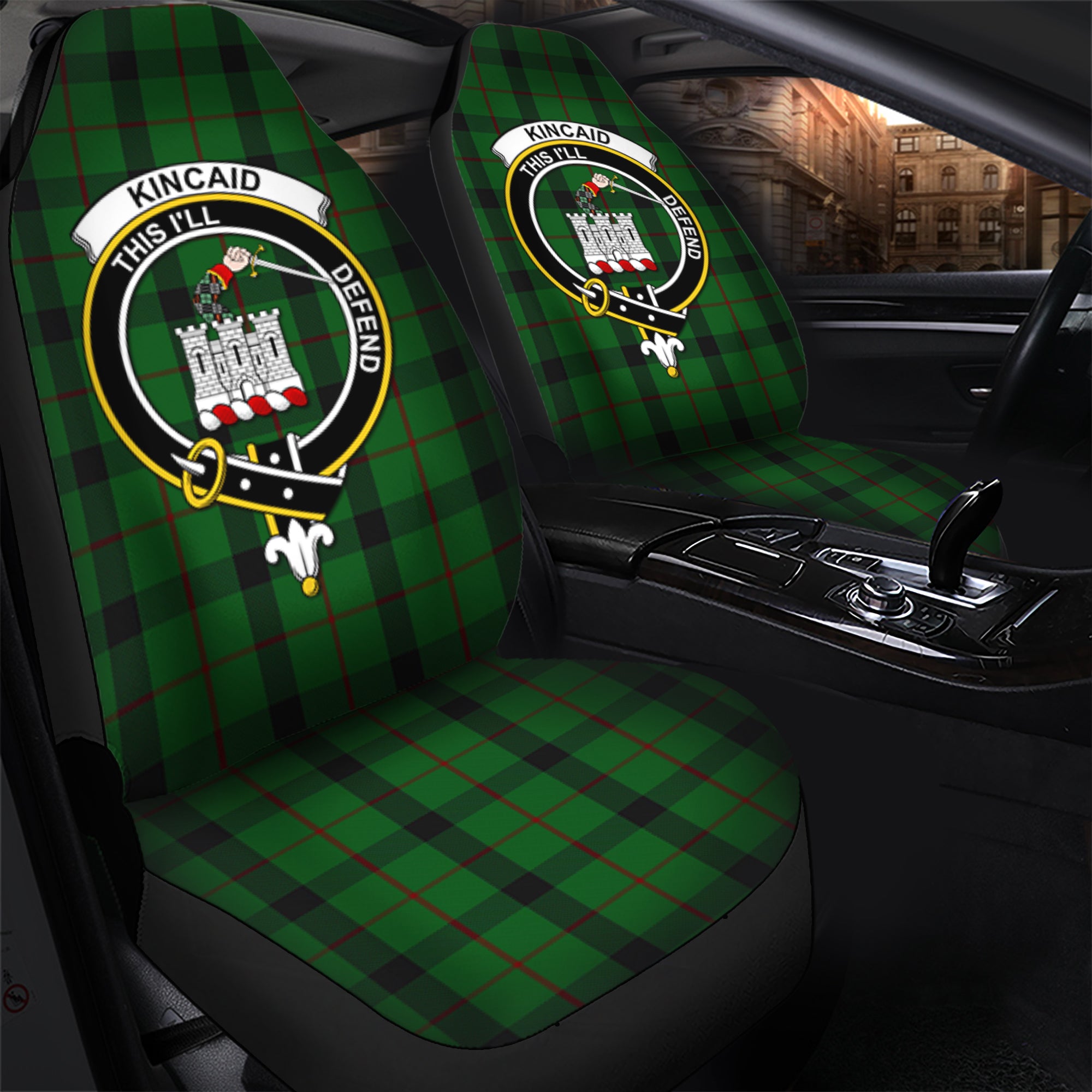 Kincaid Clan Tartan Car Seat Cover, Family Crest Tartan Seat Cover TS23