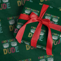 Kindergarten Dude Wrapping Paper Roll Funny First Day Back to School Student