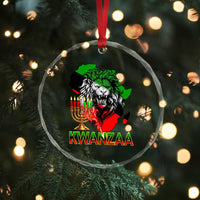 King Lion Of Africa Kwanzaa Map Crystal Glass Ornament Heritage Pride Gift - Wonder Print Shop