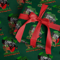 King Lion Of Africa Kwanzaa Map Wrapping Paper Roll Heritage Pride Gift - Wonder Print Shop