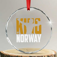 King Of Norway Football Crystal Glass Ornament Proud Norwegian Supporter Fan