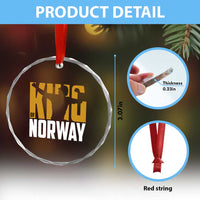 King Of Norway Football Crystal Glass Ornament Proud Norwegian Supporter Fan