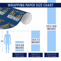 King Of Norway Football Wrapping Paper Roll Proud Norwegian Supporter Fan