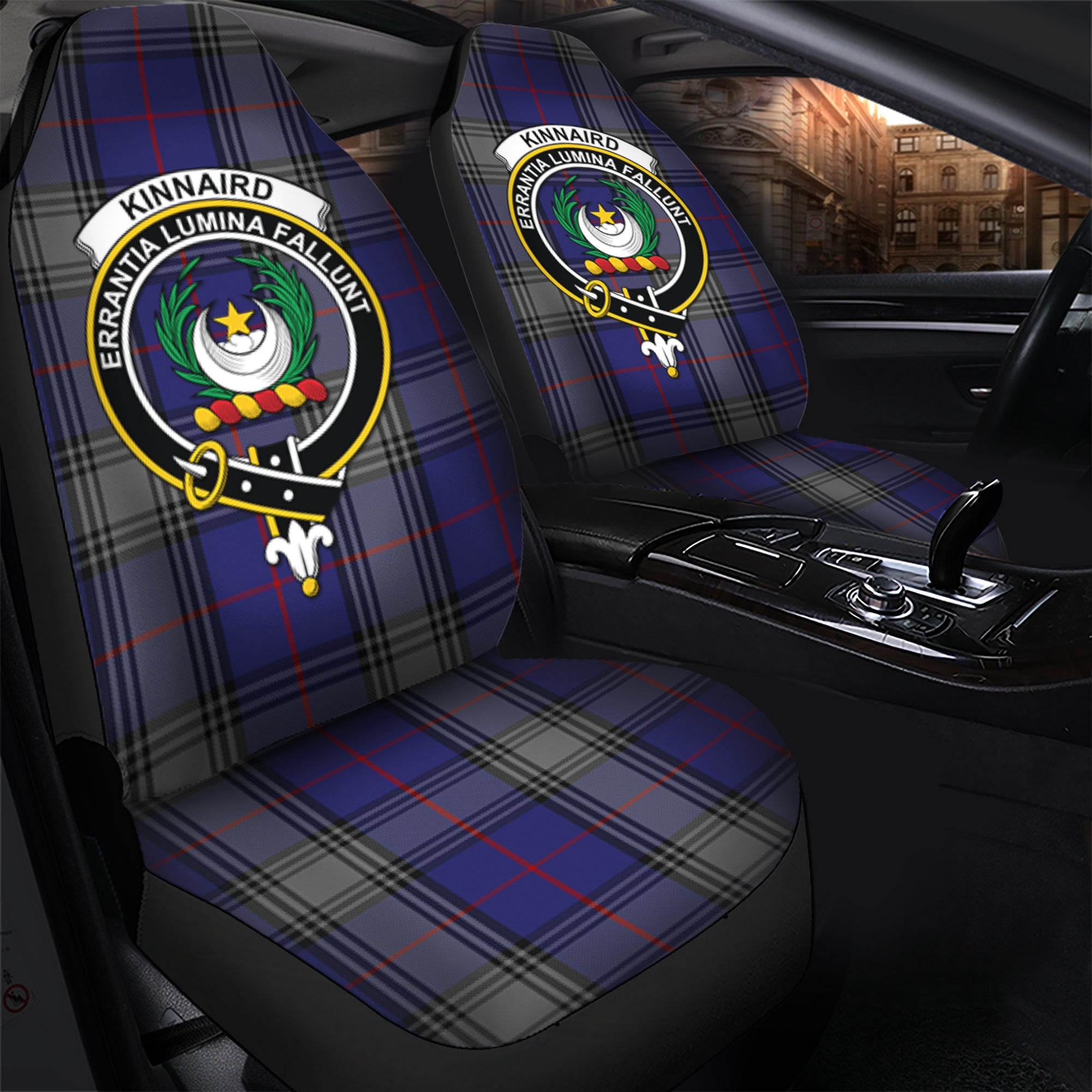 Kinnaird Clan Tartan Car Seat Cover, Family Crest Tartan Seat Cover TS23