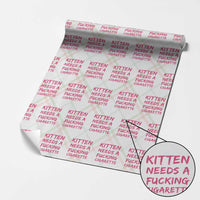 Kitten Needs A Fucking Cigarette Wrapping Paper Roll Funny Cat Joke Cat Meme