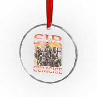 Knight Meme Crystal Glass Ornament Sir Cumcise Funny Bootleg Graphic - Wonder Print Shop