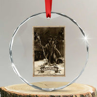 Krampus Crystal Glass Ornament Xmas Horror Ugly Sweater Krampus Tarot Card Evil Pajama TS10