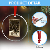 Krampus Crystal Glass Ornament Xmas Horror Ugly Sweater Krampus Tarot Card Evil Pajama TS10