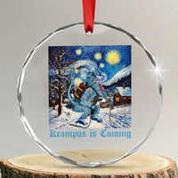 Krampus Is Coming Crystal Glass Ornament Spooky Christmas Starry Night TS09