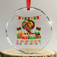 Kwanzaa Blessings African Woman Crystal Glass Ornament Umoja Seven Principles Family Gift - Wonder Print Shop