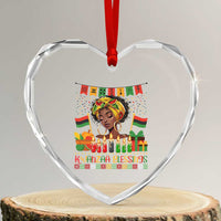 Kwanzaa Blessings African Woman Heart Crystal Glass Ornament Umoja Seven Principles Family Gift - Wonder Print Shop