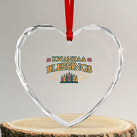 Kwanzaa Blessings Heart Crystal Glass Ornament African Heritage Celebration Gift - Wonder Print Shop