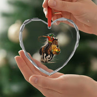 Kwanzaa Cowboy Heart Crystal Glass Ornament Funny African American Festival Gift - Wonder Print Shop