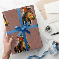 Kwanzaa Cowboy Wrapping Paper Roll Funny African American Festival Gift - Wonder Print Shop