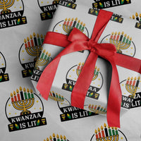 Kwanzaa Is Lit Wrapping Paper Roll Funny African American Holiday Gift - Wonder Print Shop