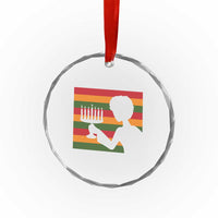 Kwanzaa Umoja Family African Woman Seven Principles Gift Crystal Glass Ornament TS12