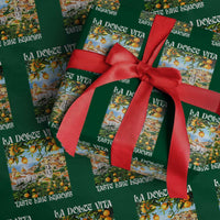 La Dolce Vita Taste Like Lemons Wrapping Paper Roll Retro Italian Village Citrus Summer Wanderlusters - Wonder Print Shop
