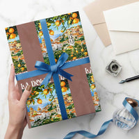 La Dolce Vita Taste Like Lemons Wrapping Paper Roll Retro Italian Village Citrus Summer Wanderlusters - Wonder Print Shop