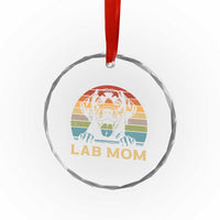 Lab Mom Crystal Glass Ornament Retro Sunset Dog Mom Gift TS12