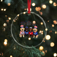 Labrador Retriever Americas 250th Anniversary Crystal Glass Ornament 4th July US 250 Years Of Freedom Dog Lovers 1776 2026