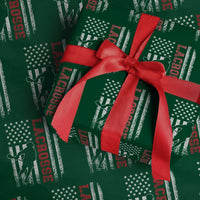 Lacrosse American Flag Lax Men 4th of July Wrapping Paper Roll