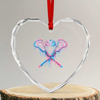 Lacrosse Drip Ice Cream Lax Helmet Sticks Sport Player Heart Crystal Glass Ornament