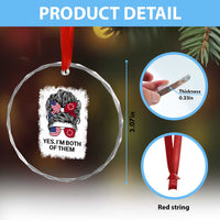 Lakota And American Pride Crystal Glass Ornament Im Both Of Them Oglala Native Heritage