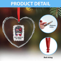 Lakota And American Pride Heart Crystal Glass Ornament Im Both Of Them Oglala Native Heritage