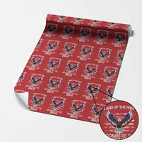 Land of the Free Because of the Brave Wrapping Paper Roll American Flag Patriotic Eagle 4th of July - Wonder Print Shop