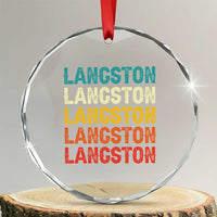 Langston Crystal Glass Ornament Oklahoma Retro Vintage City