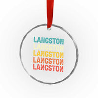 Langston Crystal Glass Ornament Oklahoma Retro Vintage City