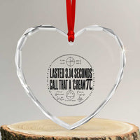 Lasted 3 14 Seconds Call That A Cream Pi Heart Crystal Glass Ornament Funny Math Joke Adult Humor Pi Day Gift