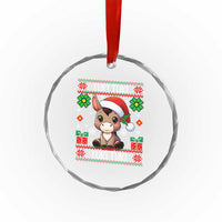 Latin American Xmas Crystal Glass Ornament Mi Burrito Mexican Donkey Latino Ugly Christmas TS02