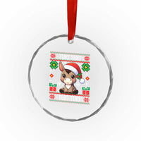 Latin American Xmas Crystal Glass Ornament Mi Burrito Mexican Donkey Latino Ugly Christmas TS02