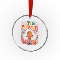 Latina Power Crystal Glass Ornament Floral Hispanic Heritage TS02