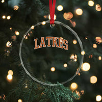Latkes Crystal Glass Ornament Funny Hanukkah Gift Jewish Holiday Food Apparel - Wonder Print Shop