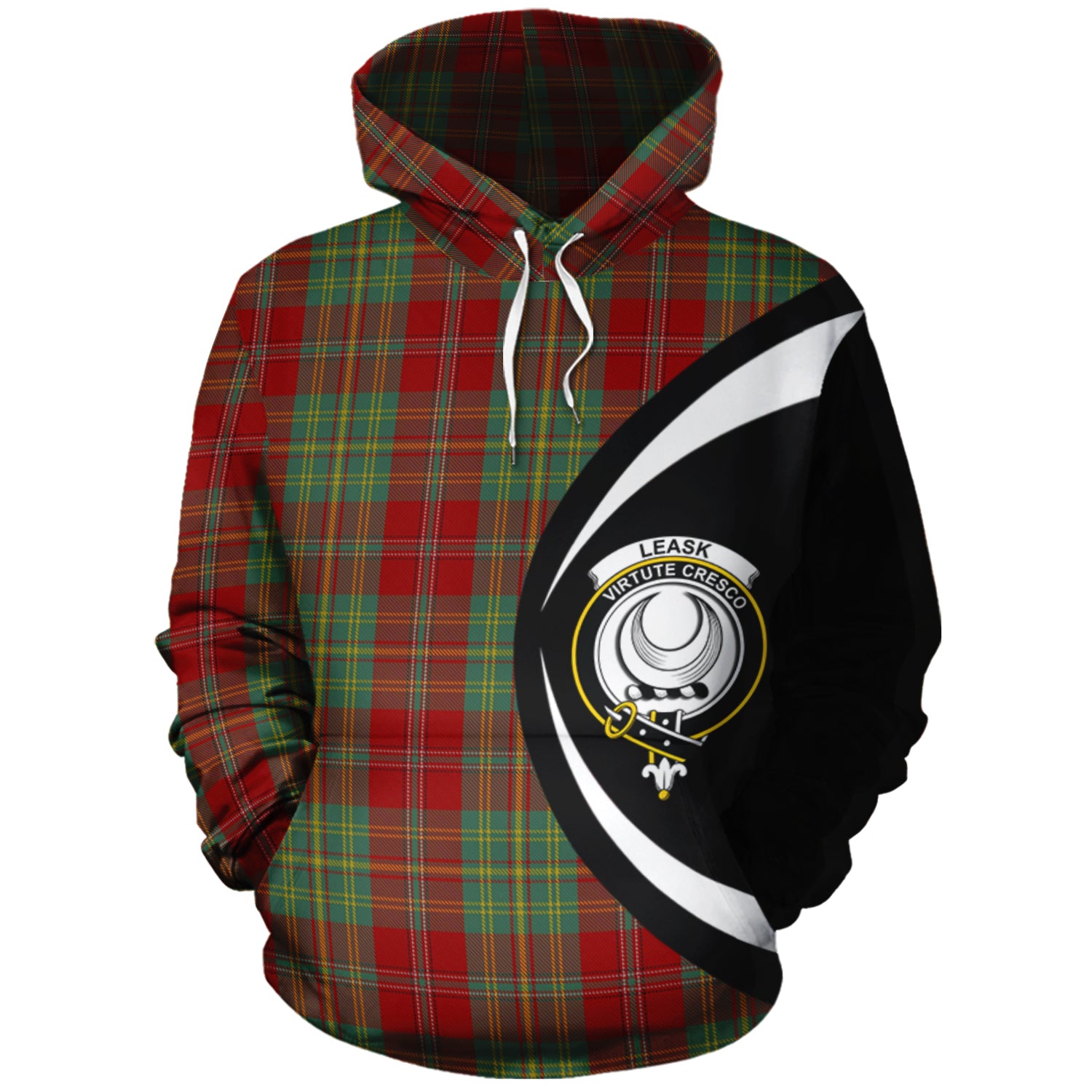 scottish-leask-clan-crest-circle-style-tartan-hoodie