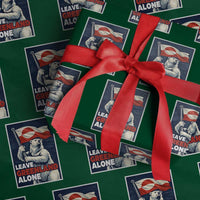 Leave Greenland Alone Vintage Poster Graphic Wrapping Paper Roll Retro Polar Bear Waving Flag Patriot