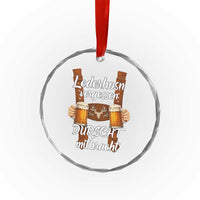 Lederhosen Forgotten Oktoberfest Crystal Glass Ornament Durscht Mitbracht Funny Beer Drinking TS02
