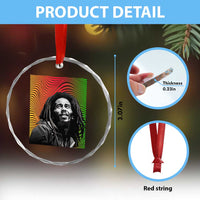 Legend Bob Crystal Glass Ornament One Love The Reggae Vintage Graphic TS02