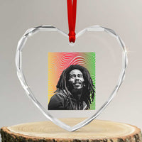 Legend Bob Heart Crystal Glass Ornament One Love The Reggae Vintage Graphic - Wonder Print Shop