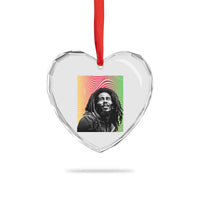 Legend Bob Heart Crystal Glass Ornament One Love The Reggae Vintage Graphic - Wonder Print Shop