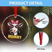 Legend Dairy Mommy Crystal Glass Ornament Funny Farmer Milk Joke Cow Mothers Day TS12