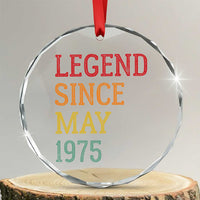 Legend Since May 1975 Crystal Glass Ornament Vintage Retro 50th Birthday Gifts TS10