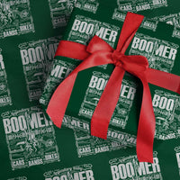 Legendary Baby Boomer Generation 1946 to 1964 Wrapping Paper Roll Vintage Rocker Classic Cars And Bikes Graphic