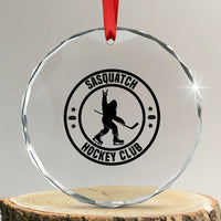 Legendary Sasquatch Hockey Club Crystal Glass Ornament Funny Ice Hockey Gift - Wonder Print Shop
