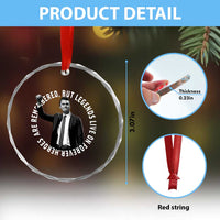 Legends Live Forever Tribute Crystal Glass Ornament Charlie Kirk Legacy Remembrance TS02