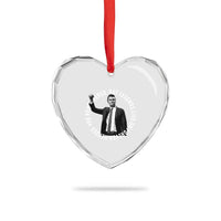 Legends Live Forever Tribute Heart Crystal Glass Ornament Charlie Kirk Legacy Remembrance - Wonder Print Shop